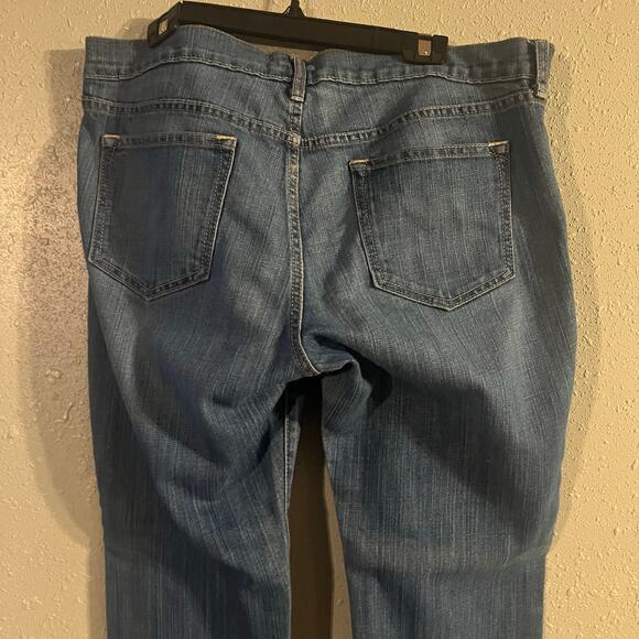 Old Navy Women's La Diva Straight Leg Sz 16 Jeans Medium Blue Retro Western - Picture 5 of 9